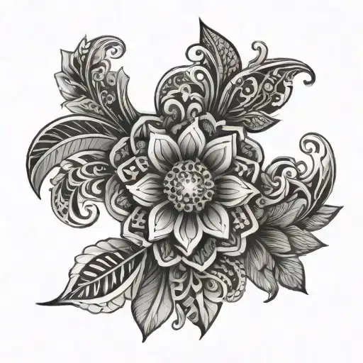 mandala band floral design tattoo design idea