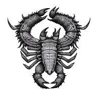 aztec Scorpio tattoo design idea