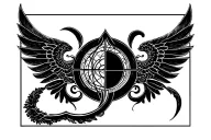 Gemini symbol merged tattoo design idea