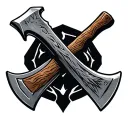 Tomahawk axe tattoo design idea