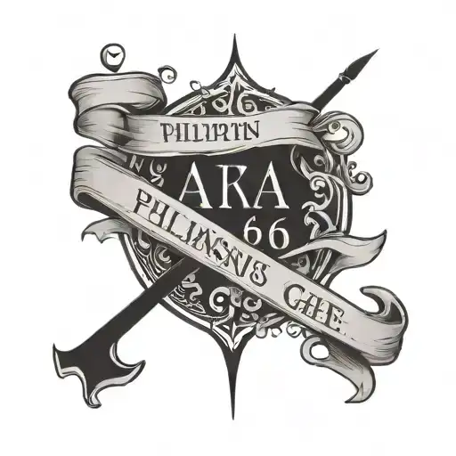 Philippians 4:6 written masculine but minimal tattoo tattoo design idea