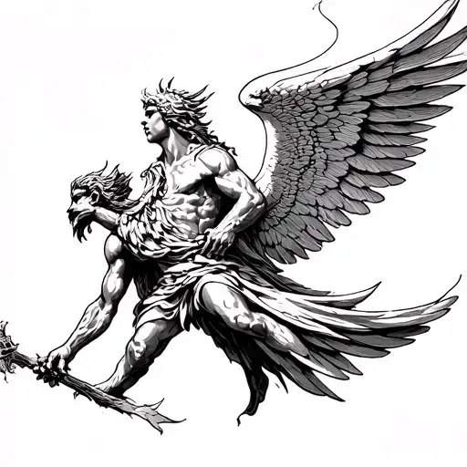 archangel uriel tattoo design idea