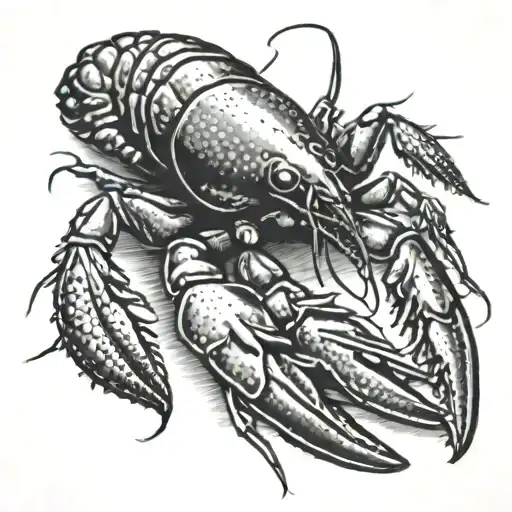Louisiana crawfish tattoo design idea