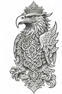 regal Eagle coat of arms tattoo design idea
