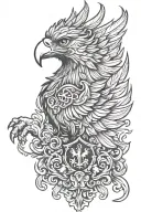 regal Eagle coat of arms tattoo design idea