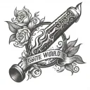 torch with the words "ignite the world" tattoo design idea