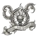 torch with the words "ignite the world" tattoo design idea