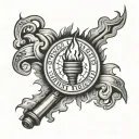 torch with the words "ignite the world" tattoo design idea