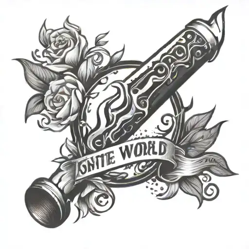 torch with the words "ignite the world" tattoo design idea
