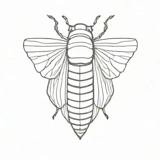 cicada shell empty tattoo design idea