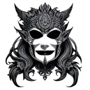 Vejigante mask tattoo design idea