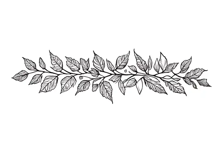 autumn falling leaves tattoo design idea