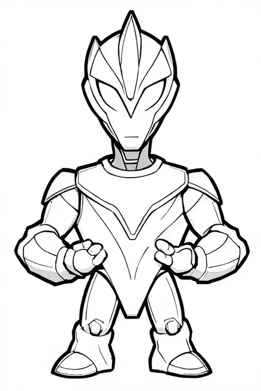 I want a tattoo of Ultraman Chibi doing the pipular ultraman pose, in honor of my deceased nephew tattoo design idea