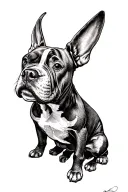 exotic, micro bully, artsy new style tattoo, street inspired tattoo design idea