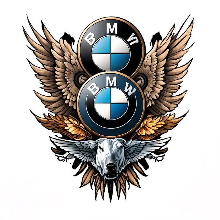 logo bmw tattoo design idea