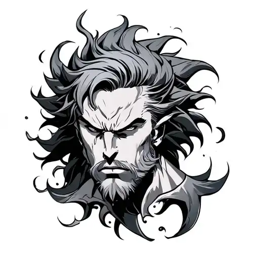 Poseidon, spiderma, inosuke, deku tattoo design idea