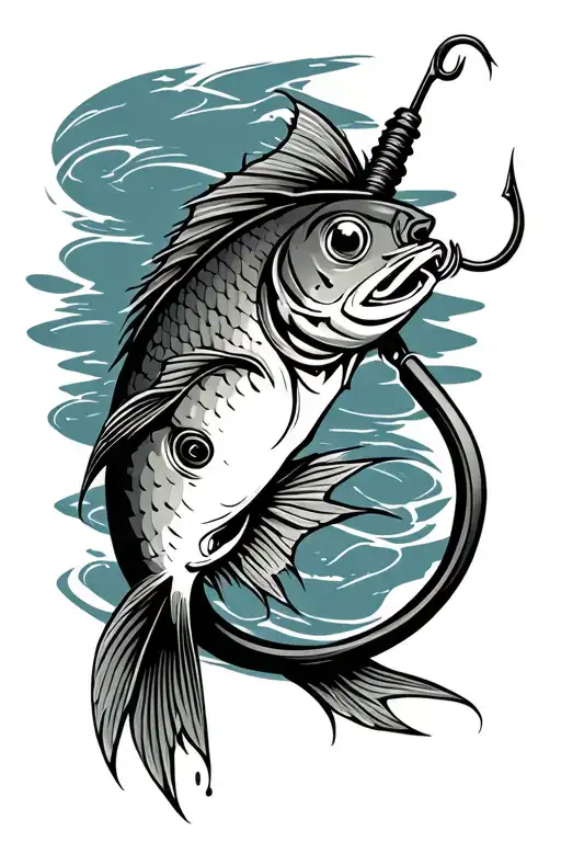 Fishing Hook tattoo design idea