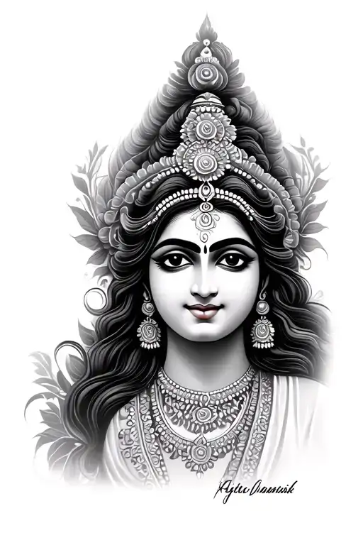 krishna tattoo design idea