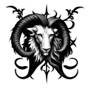 Aries Aquarius Leo Virgo entwined tattoo tattoo design idea