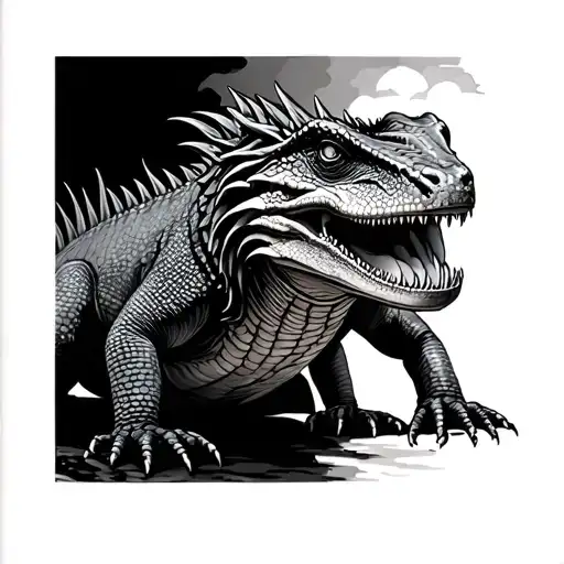 Komodo Dragon tattoo design idea