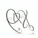 couple tatto that has initial of D&A tattoo design idea