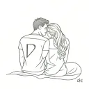 couple tatto that has initial of D&A tattoo design idea