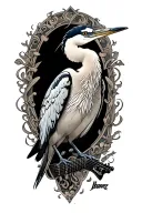 Ibanez / gable Fallout 101 heron / gable tattoo design idea