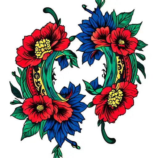 Twin tattoo design idea