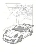 Porsche gt3rs outline tattoo tattoo design idea