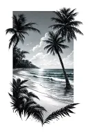 florida beaches mixed tattoo design idea