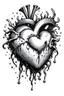 heart on ice ( tattoo design idea