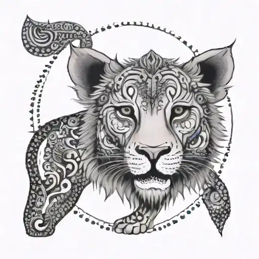 dot work,mandala,leone tattoo design idea