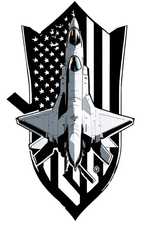 Air Force, f-16, American,  tattoo design idea