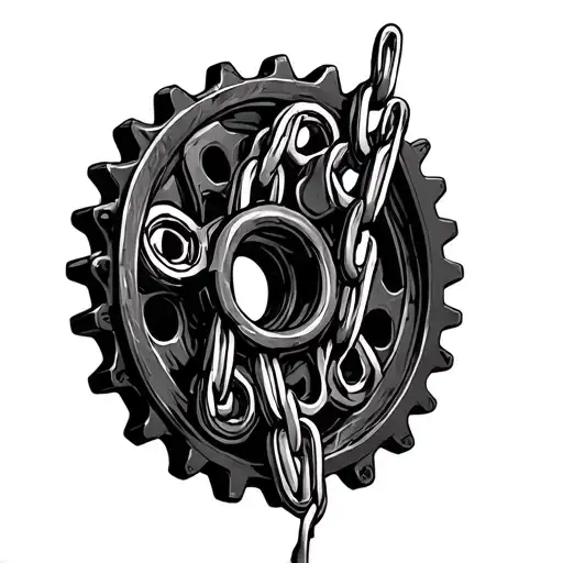 chain on sprocket  tattoo design idea