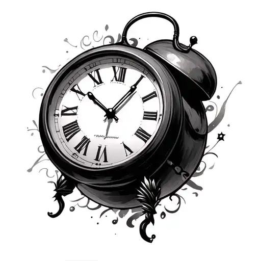 Digital Clock tattoo design idea