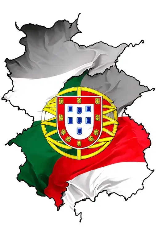 Portuguese flag morphed with Polish flag tattoo design idea