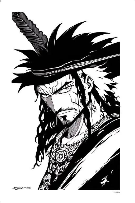 Zoro one piece tattoo design idea