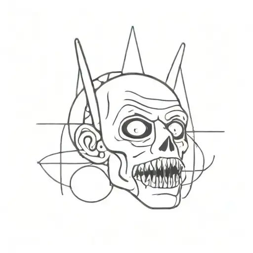 80s horror pop culture tattoo design idea