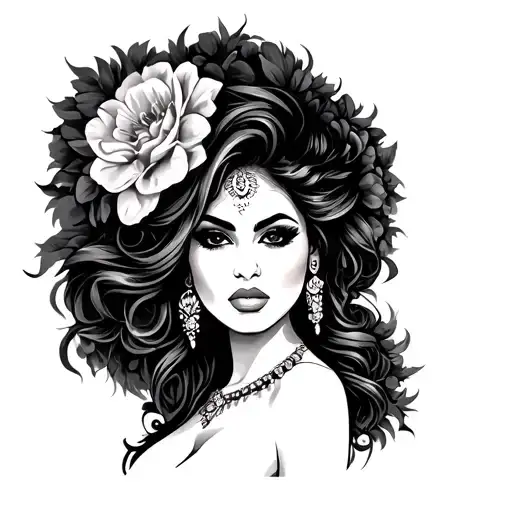chicano chick tattoo design idea