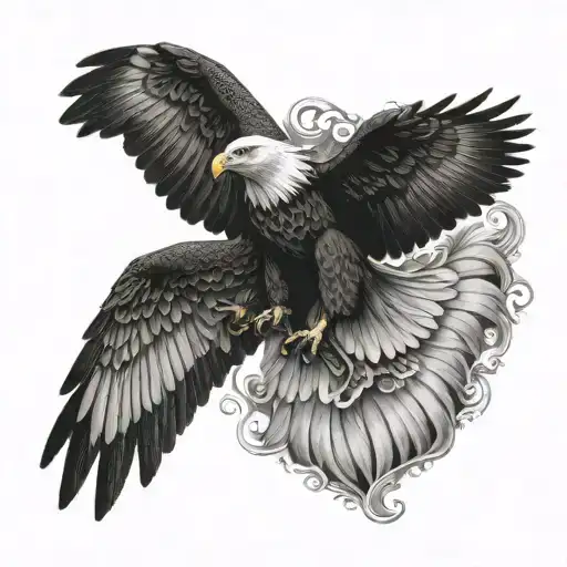 eagle memorial tattoo for dad tattoo design idea