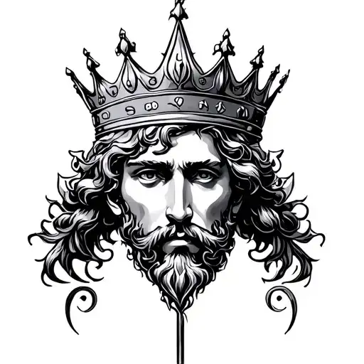 dutch crown virgo zodiac sign male design tattoo design idea