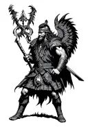 Scottish warrior tattoo design idea