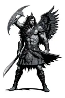 Scottish warrior tattoo design idea