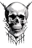 skull 7 deadly sins tattoo design idea