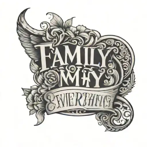 family is my everything tattoo design idea