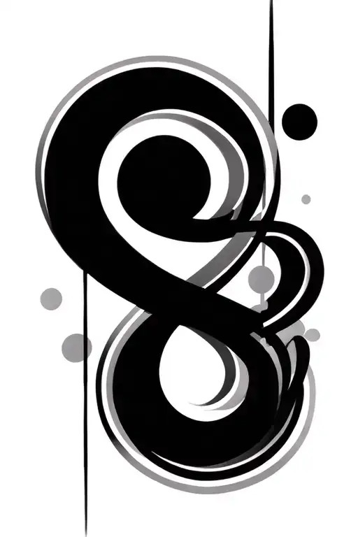 infinity patterns lines circles tattoo design idea