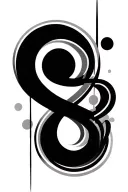 infinity patterns lines circles tattoo design idea