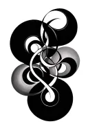 infinity patterns lines circles tattoo design idea