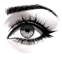 Anime Eye tattoo design idea