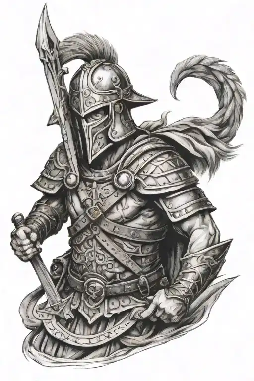 Germanic warrior tattoo design idea